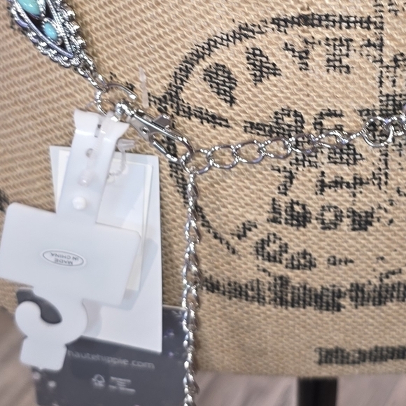 Haute Hippie Western Silver And Turquoise Tone Concho Belt‎ Size M/L New - Picture 5 of 5